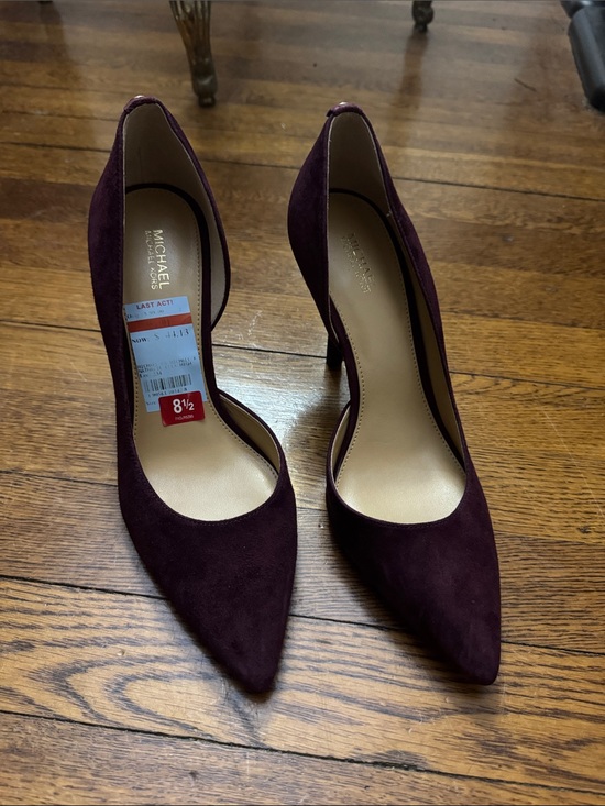 Michael Kors Shoes - Michael Kors Deep Plum Suede Pointed-Toe Pumps